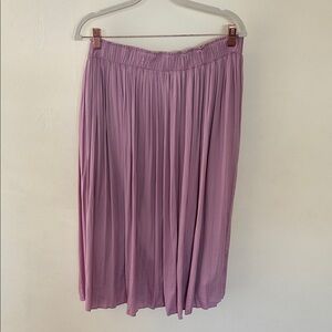 GAP Pleated Lavender Midi Skirt with Elastic Waist